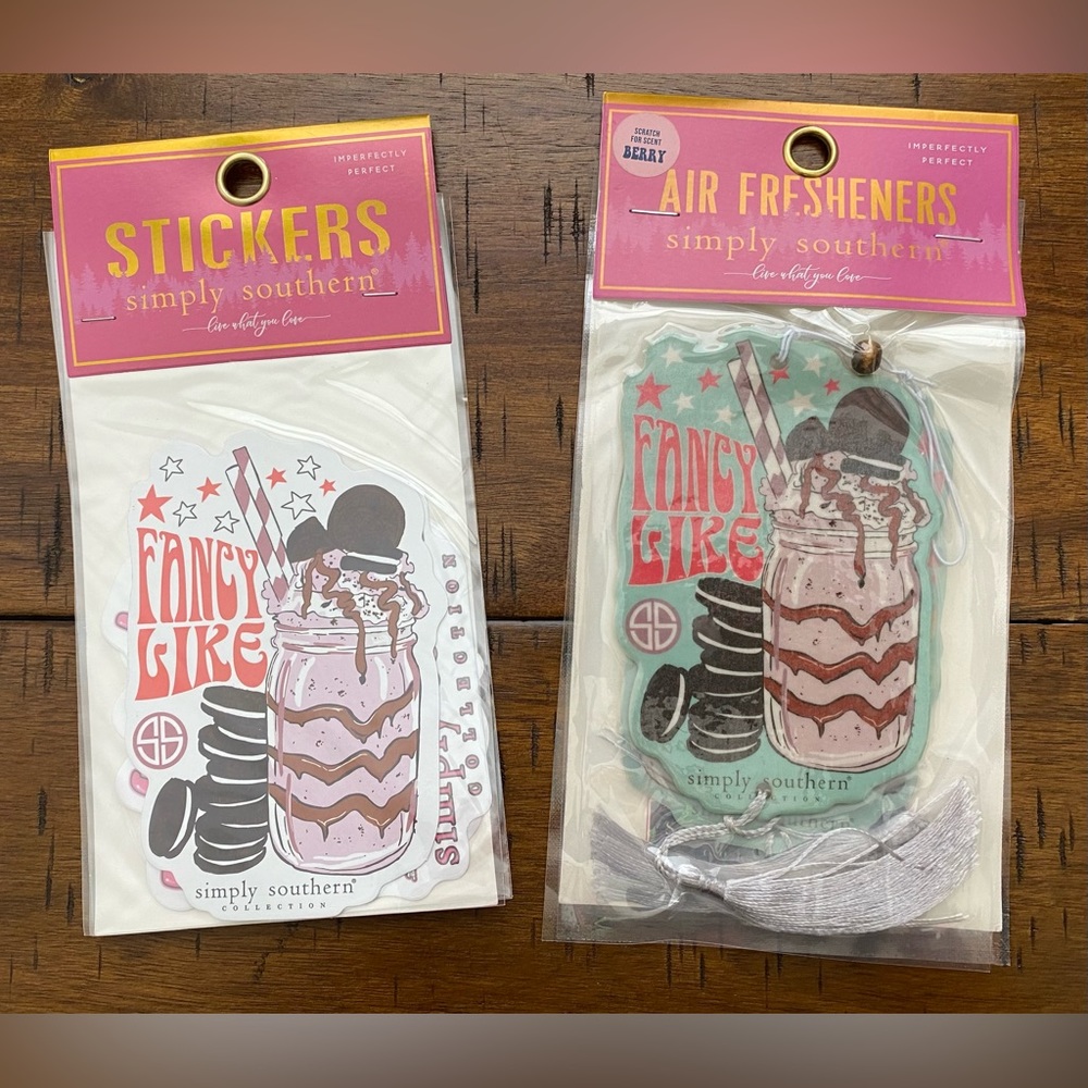•NIP•{2} Simply Southern Sticker Pack + Air Freshener Bundle- ‘FANCY LIKE’